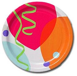 Celebration Balloons 6 Dessert Plates - 8 Count