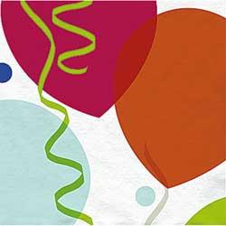 Celebration Balloons Beverage Napkins - 16 Count