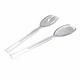 Clear Plastic Fork and Spoon Serving Set