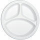 Styro Foam 3 Compartment Plate 8 7/8 - 125 Pack
