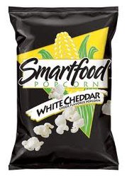 black bag of white cheddar popcorn